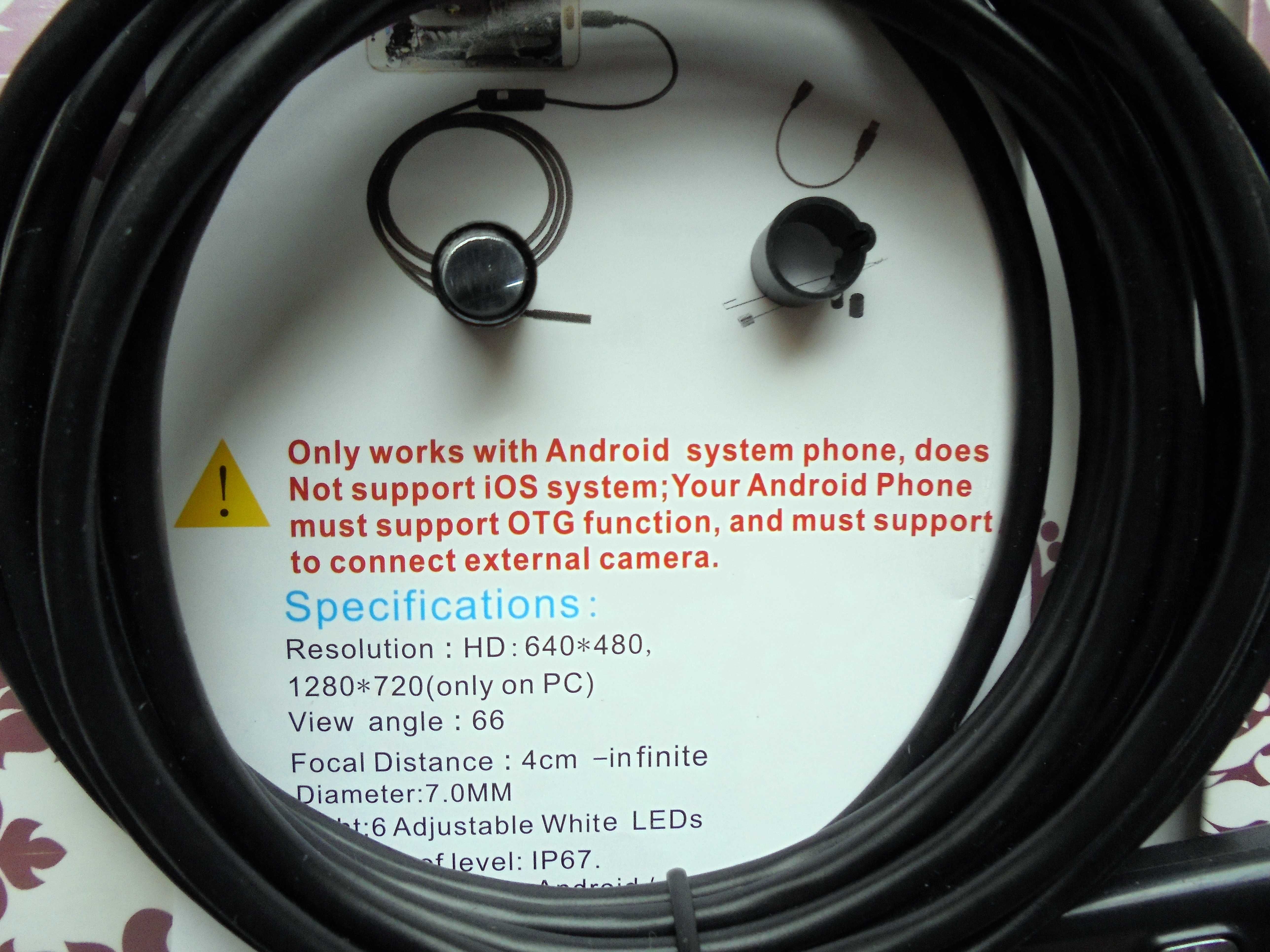 Camera Endoscop Android/Pc 3,5M Pentru locuri greu accesibile