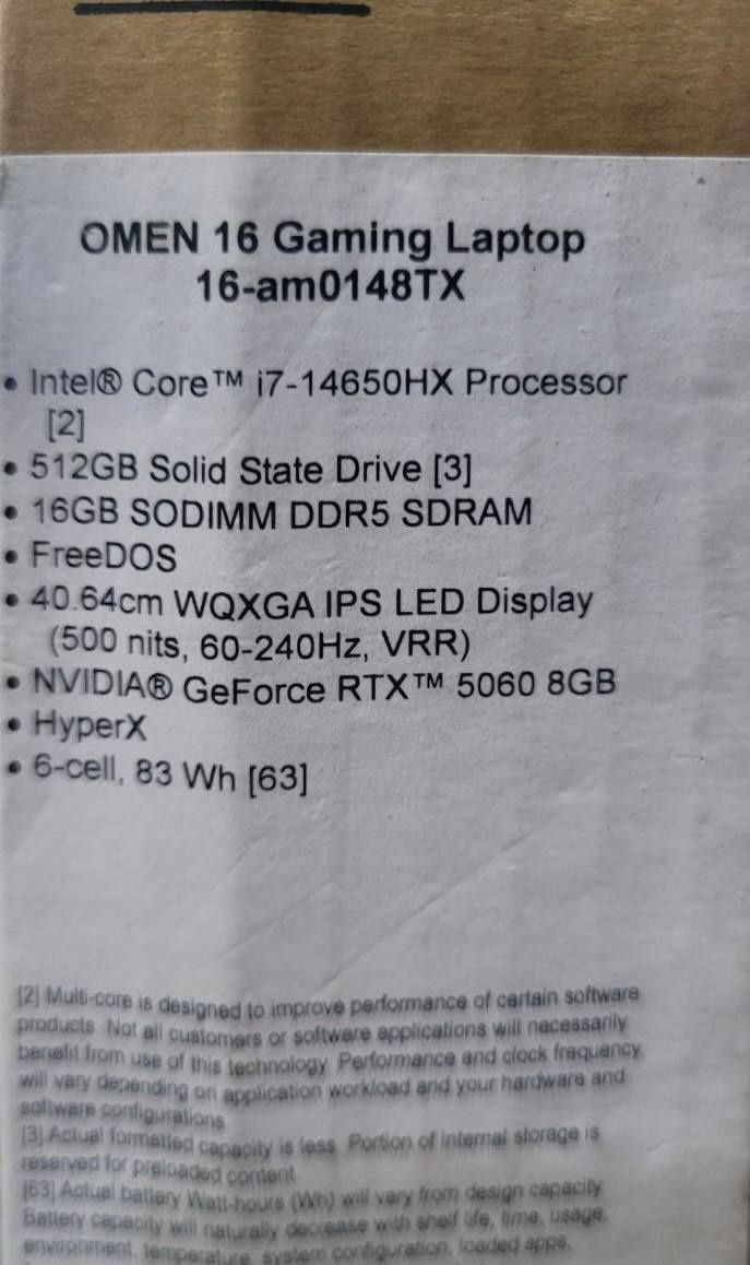 Игровой ноутбук HP Omen 16