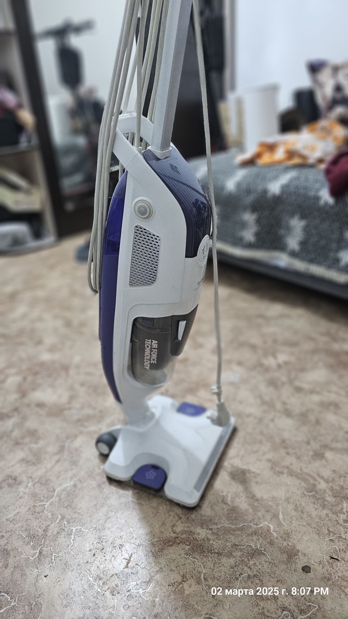 Пылесос Tefal Clean Steam VP7751WH фиолетовый, белый