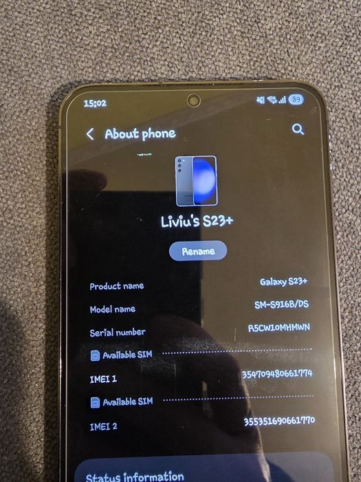 Samsung Galaxy S23+ plus black 256gb