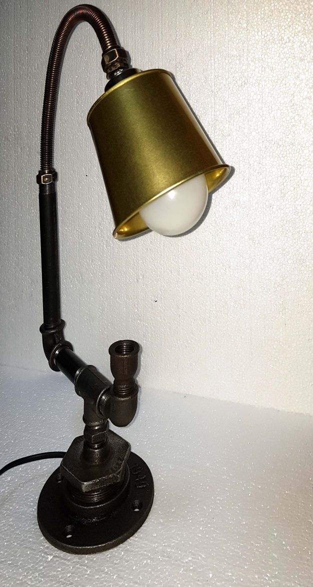 Lampa vintage, Veioza industriala, steampunk, antichizata, decorativa