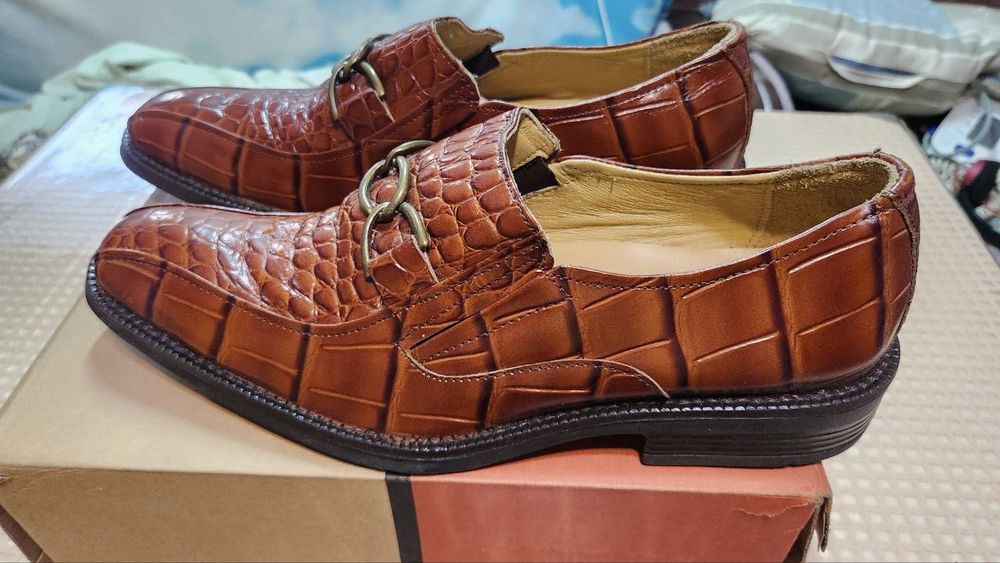 Туфли кожаные коричневые DUCHINI  Италия новые