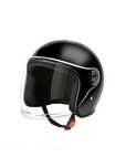 Casca moto/scuter unisex, cu vizor, marime universala 56-62cm, neagra