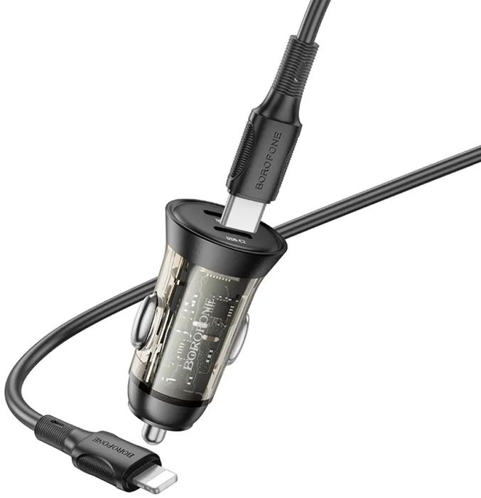Încărcător auto Borofone Z26B pentru iPhone cu port Lightning – Fast C