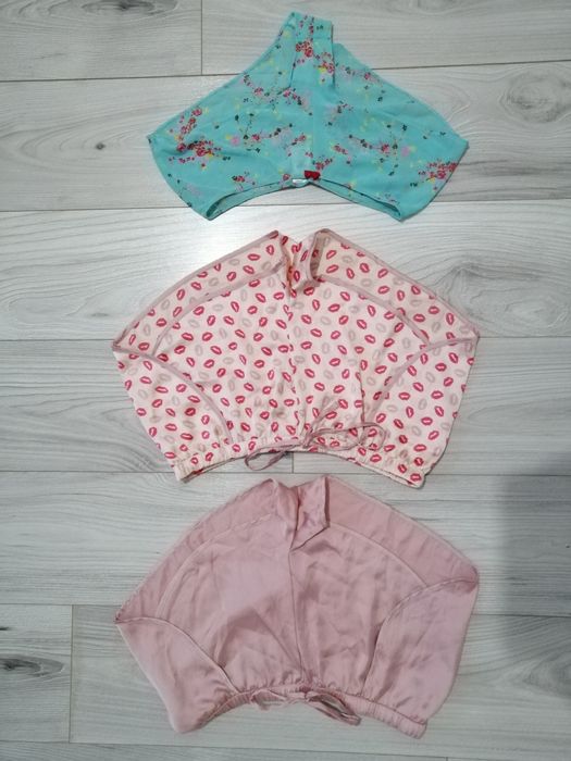 Set 3 perechi pantaloni scurti sexy pijamale satin dama marimea 36 S