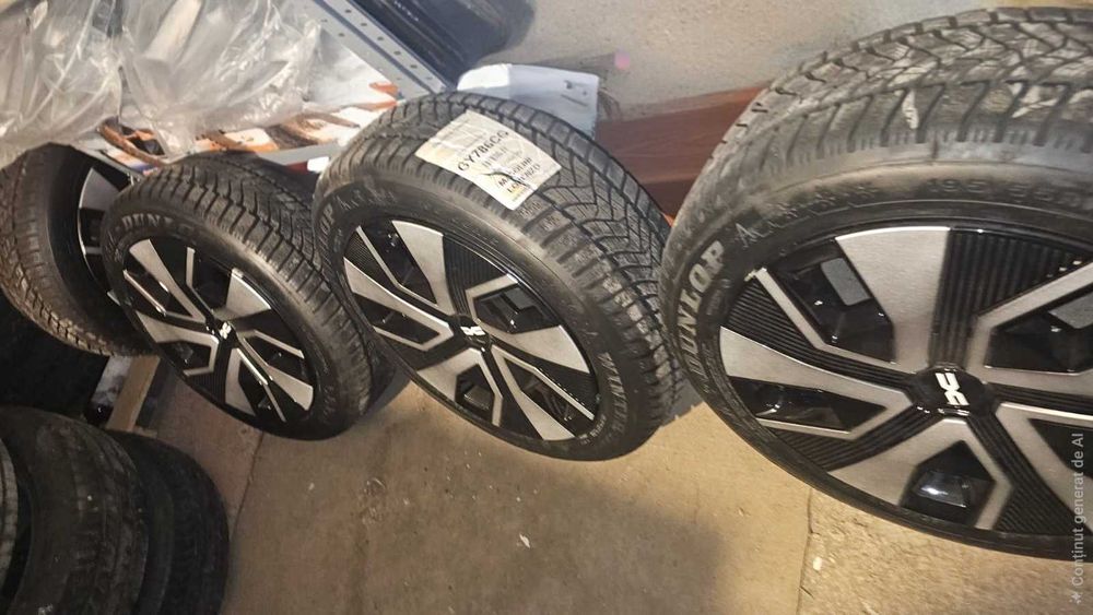 Set roți noi  iarnă Dunlop Winter Sport 5  195/55/R16 cu capace oe