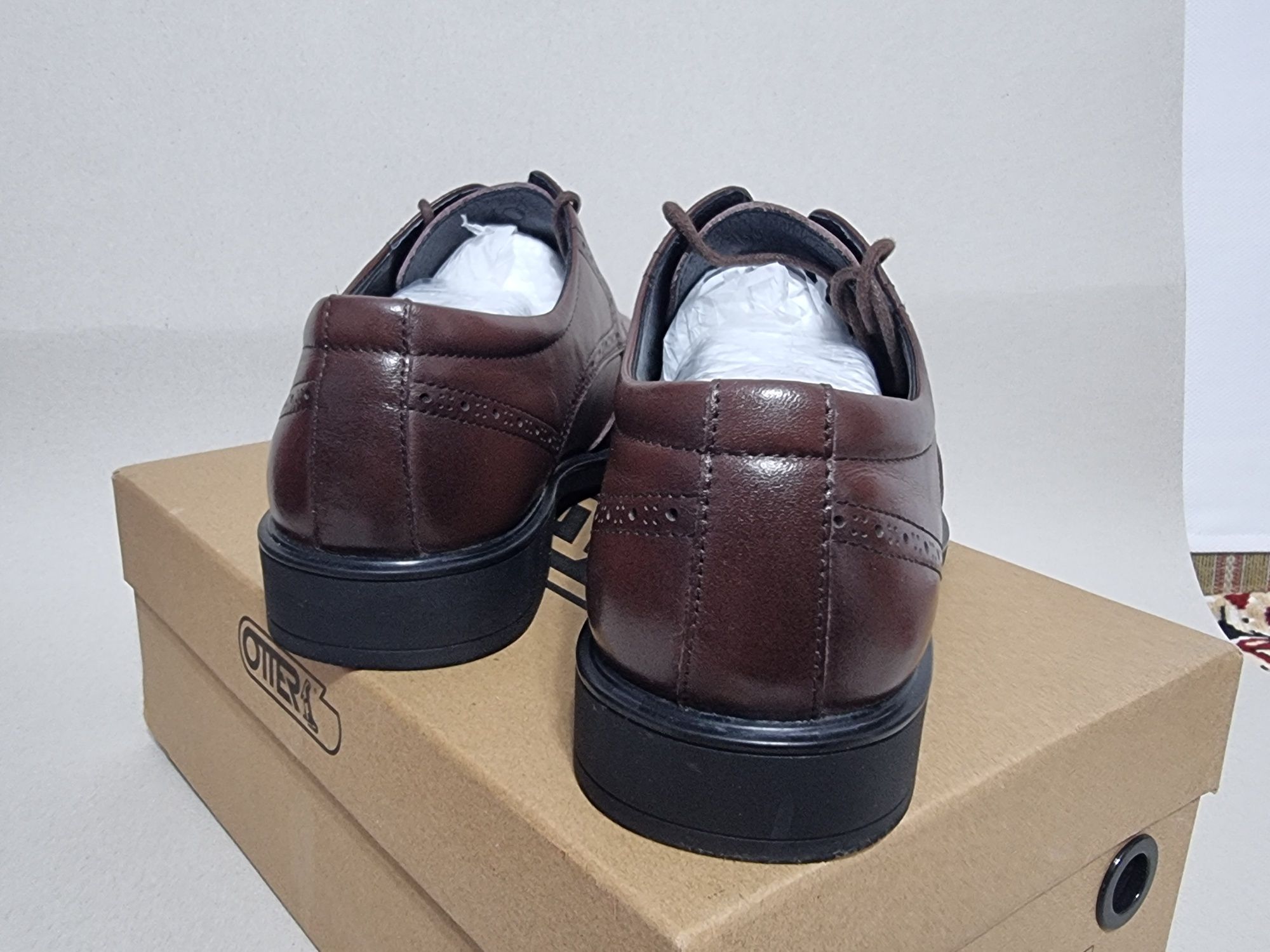 Pantofi barbati piele 41 Otter barbatesti eveniment piele maro