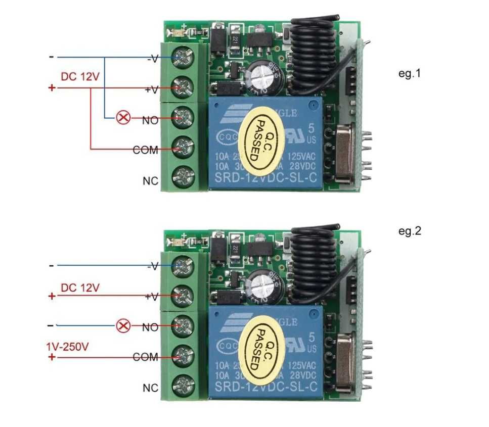 Едноканално реле 12V 220V с дистанционно управление, реле модул