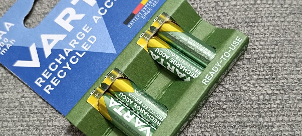 VARTA аккумуляторные батарейки, ААА. 800 mAh. 4 шт.в комплекте