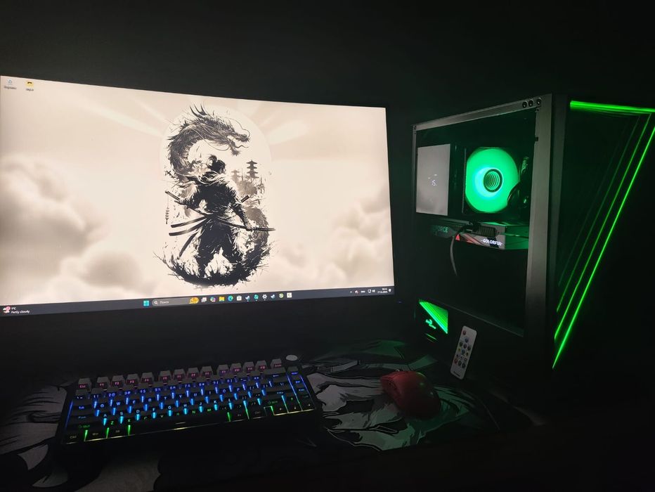Продам новый игровой ПК с RTX 4060 Ti, i7‑9700F и изогнутым 32″ монито