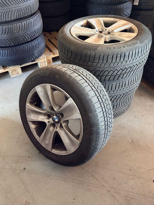 Jante originale BMW F10 cu anvelope iarna Continental  225/55R17