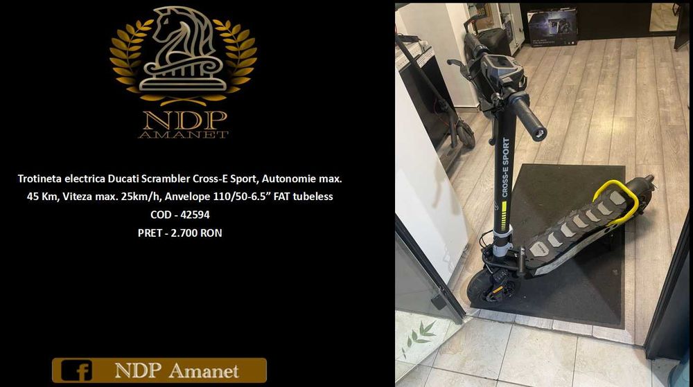 NDP Amanet NON-STOP Bld.Iuliu Maniu 69 Trotineta electrica Ducati