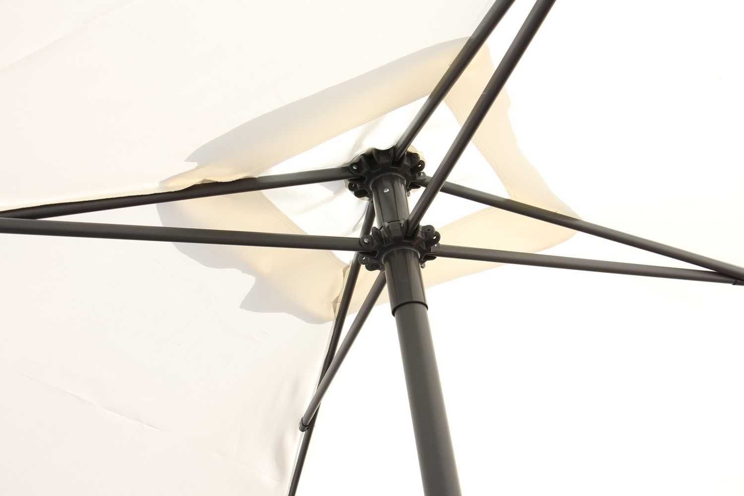 Umbrela soare pentru terasa patrata, structura meta,l crem, 200x200 cm