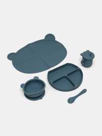 Набор детской посуды для кормления (силикон) | Bolalar ovqat idishlari