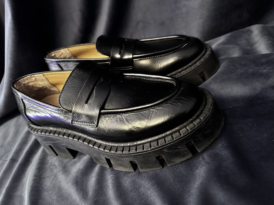 Pantofi Badura negri cu platforma 38