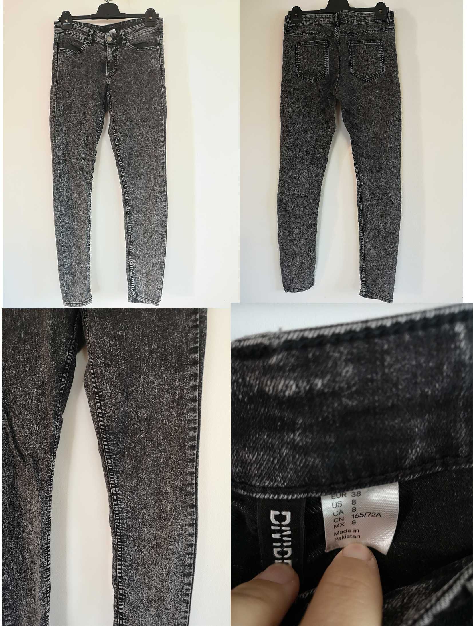 blugi skinny pantaloni leggings H&M negri albastri gri degrade