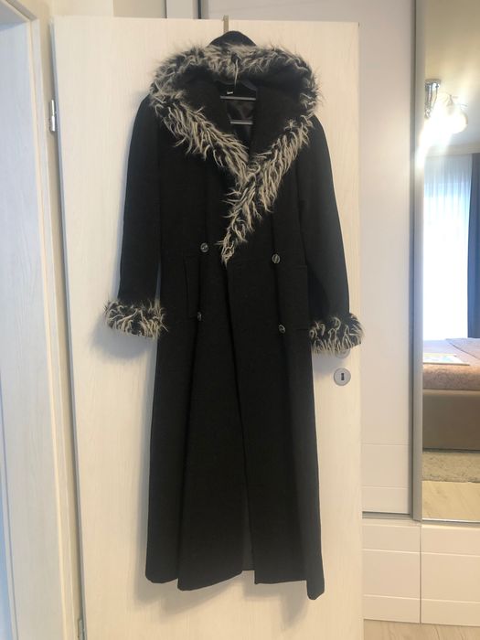 Palton lung cu gluga