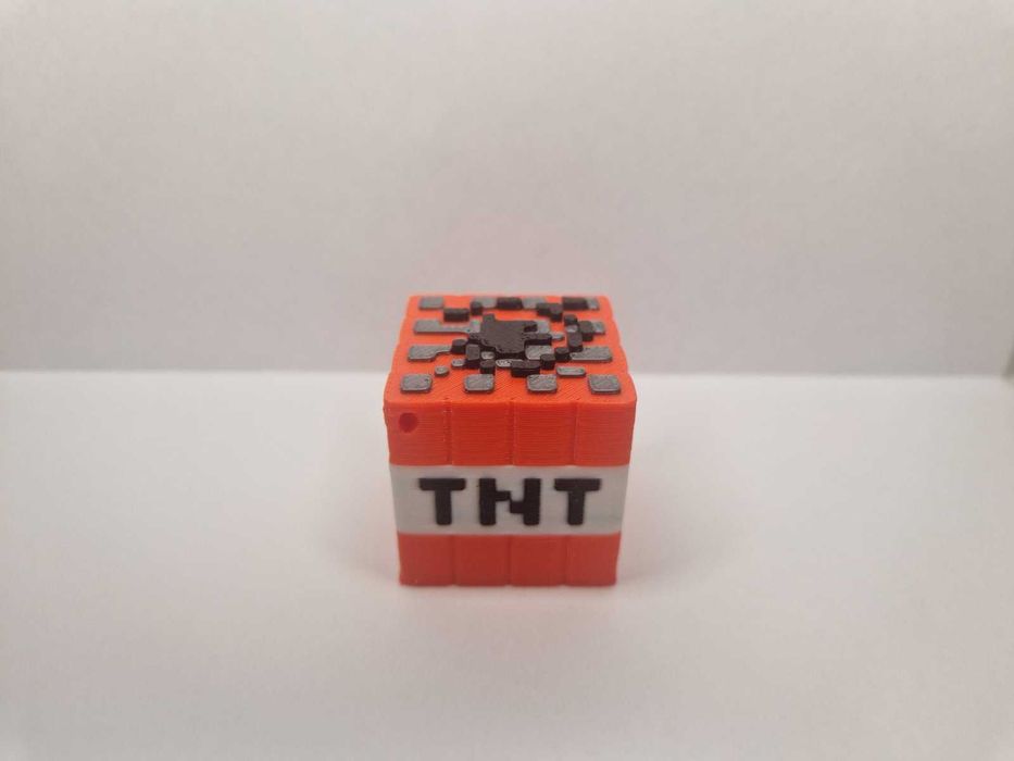 3D Minecraft TNT кубче