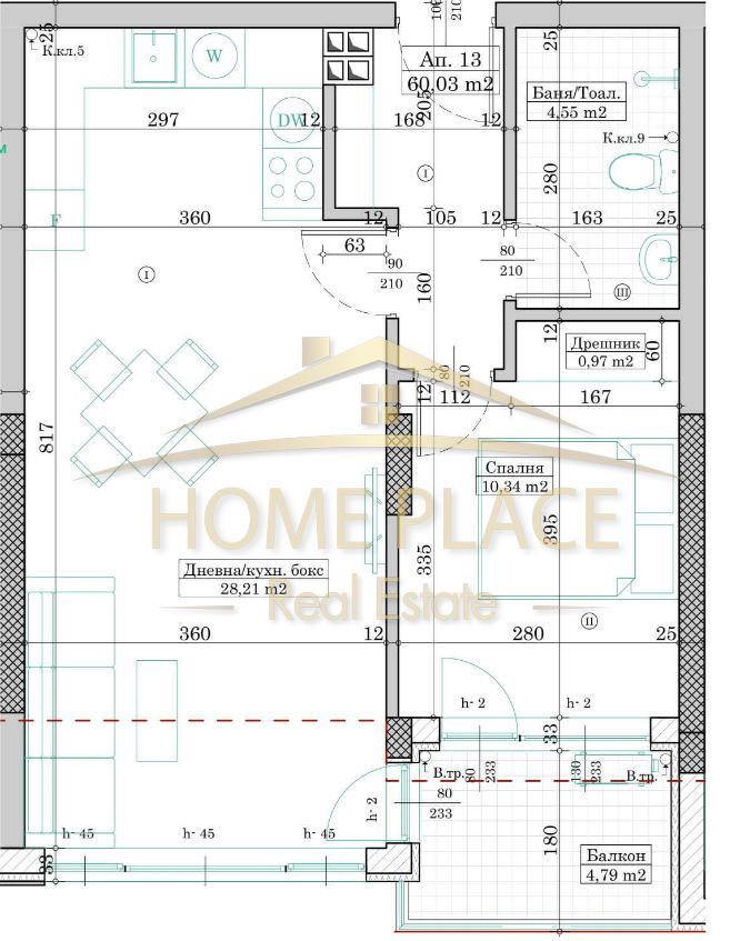 Продава се Двустаен апартамент в Варна, Левски - 69 кв.м за 1606 €/кв.м - Снимка #1