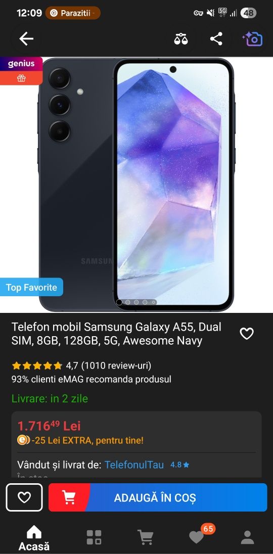 Samsung a55 5G ca nou