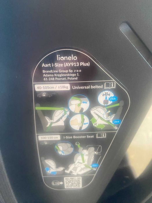 Стол за кола Lionelo, Aart i-Size  AY913 Plus втора употреба