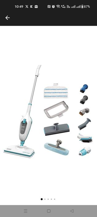 Mop cu aburi 10 in 1, BLACK & DECKER FSM13E10-QS, 0.38l, 1300W