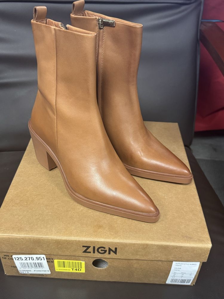 Дамски боти Zign естествена кожа
