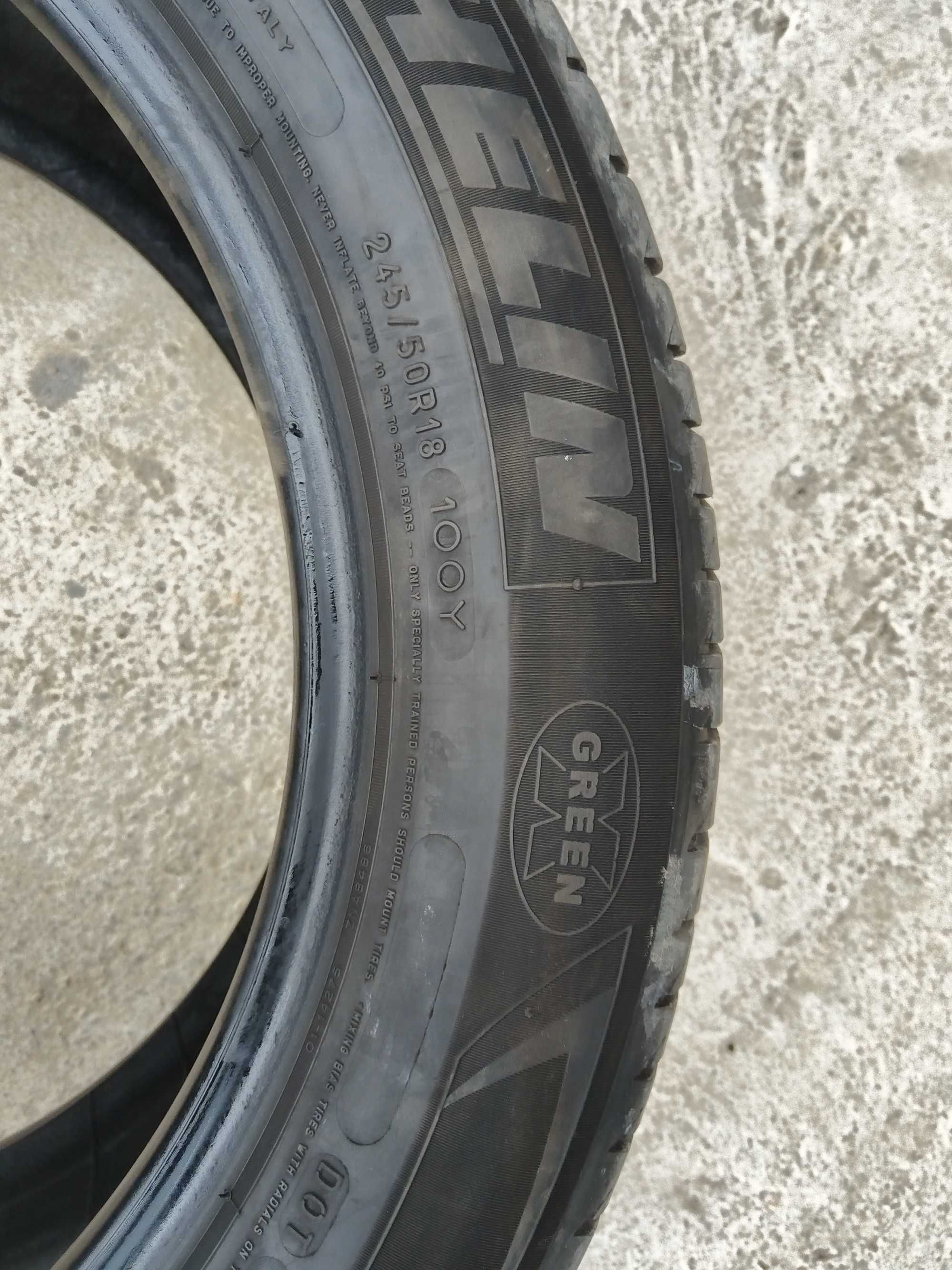 Anvelope 245 50 r18 Michelin ranflat de vara 4  in stare foarte buna