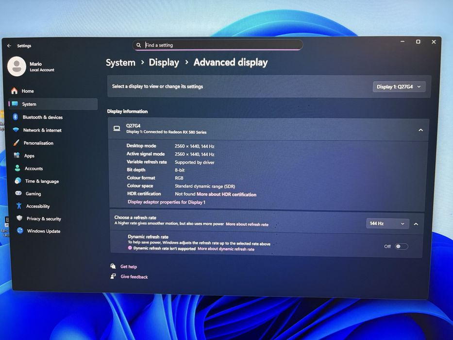 Monitor gaming Aoc Q27G4XF 180Hz