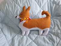 Catel jucarie fetru Corgi handmade