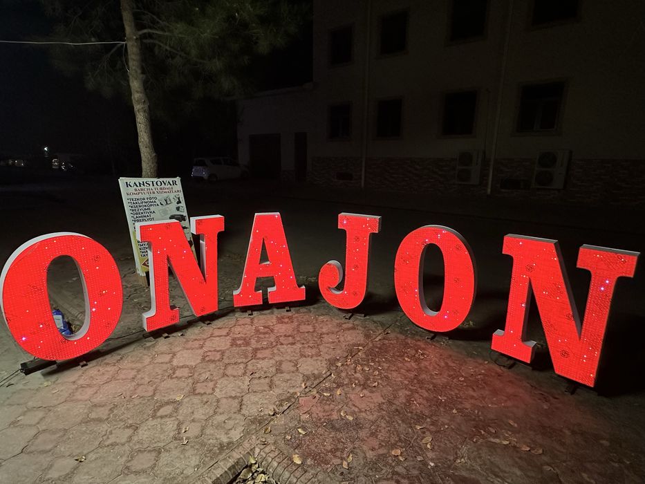 Otajon va onajon yozuvlarini tayyorlab beramiz bukva sahna