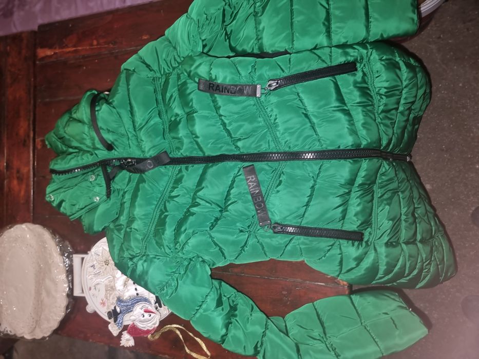 Дебело зимно яке с естествен косъм