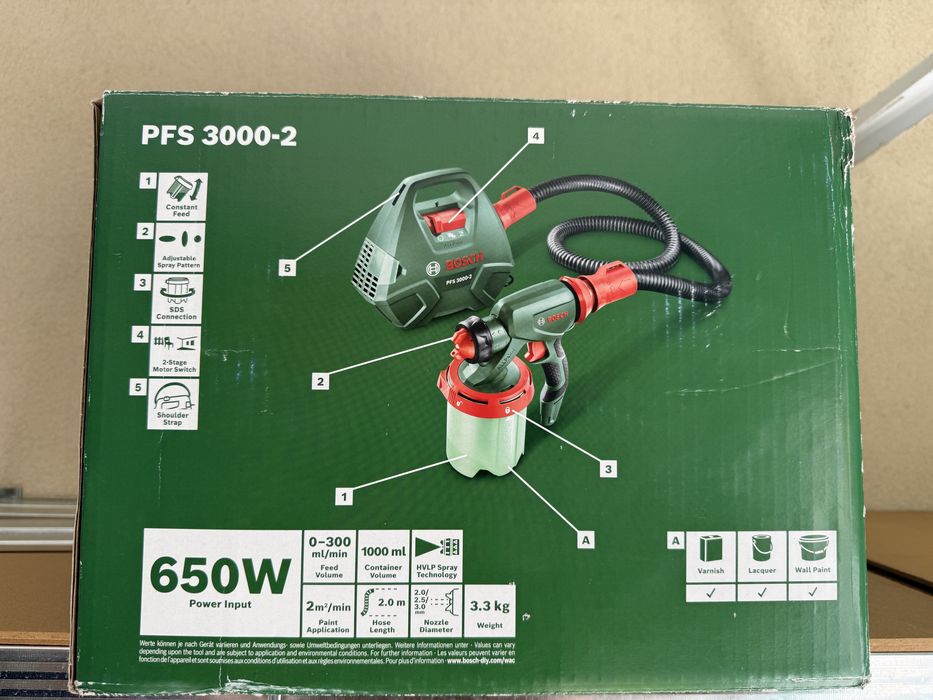 Пистолет за боядисване Bosch PFS 3000-2 650 W 1000 мл