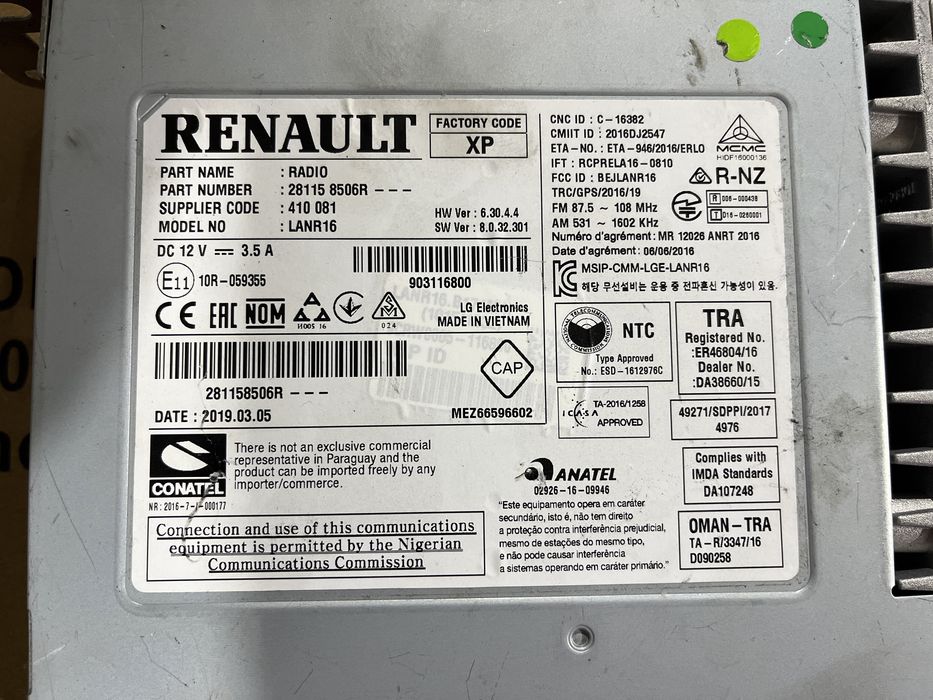 Unitate navigatie Renault Scenic 4 Espace 5