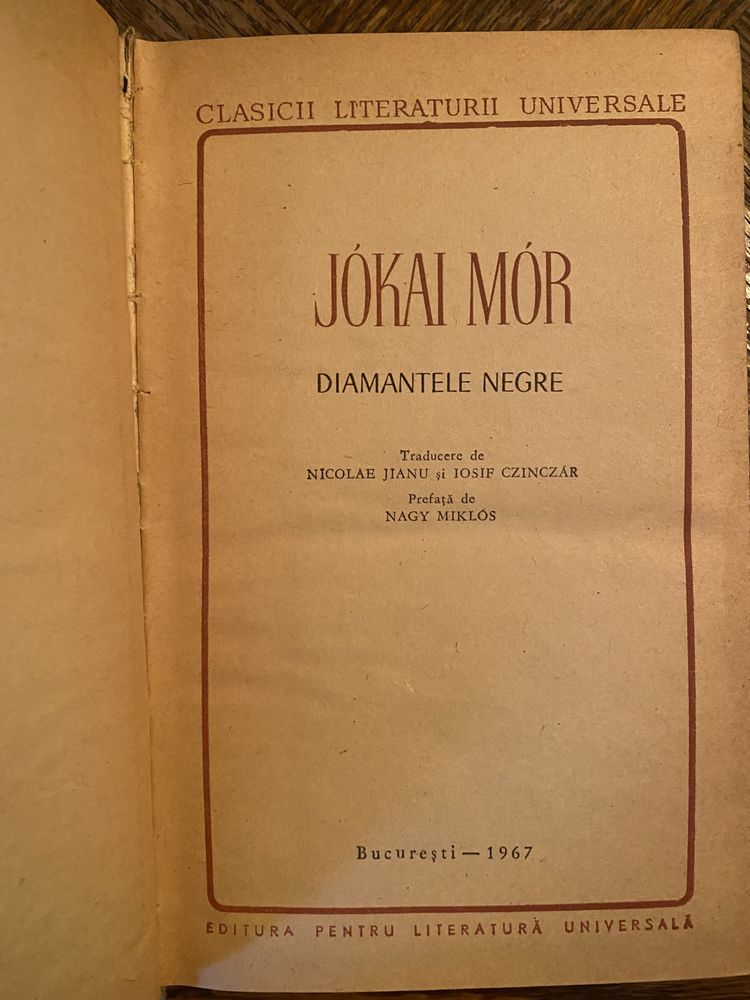 Jokai Mor - Diamantele negre, 1967