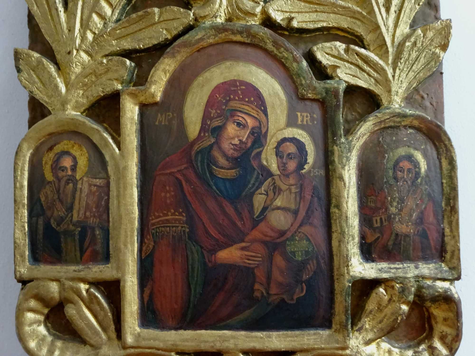 Icoana pictata pe lemn, Maica Domnului cu Pruncul, de Altar, Veche