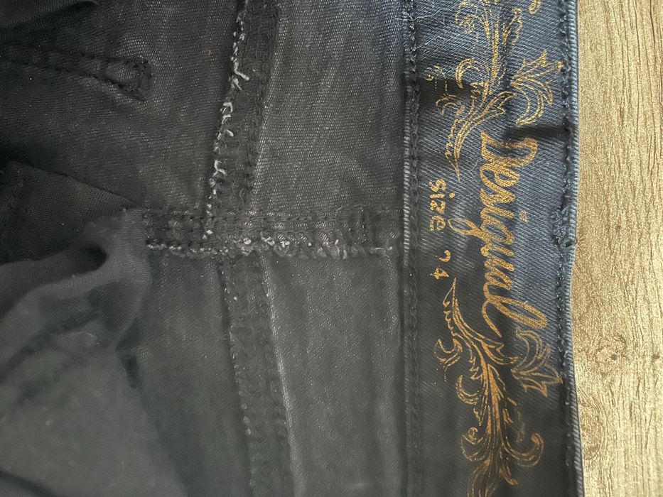 Blugi Fete Desigual marime 24 (S) negru impecabili