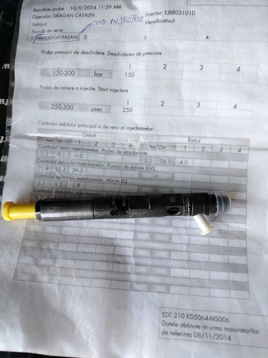 Injector DELPHI euro 4