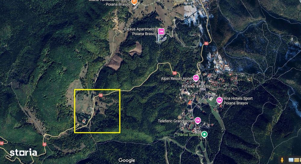 Teren intravilan cu PUZ  Poiana Brasov ideal constructii 17euro+Tva