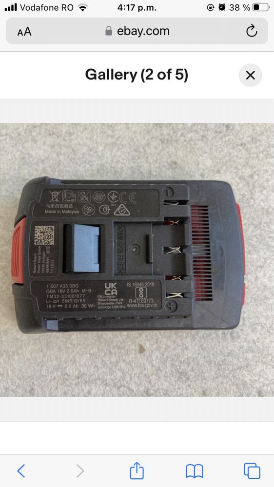 Bosch 18v-2Ah. Bosch GBA 18v 2ah. Set baterie bosch