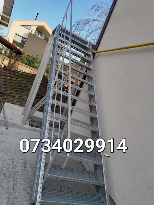 Scări metalice zincate