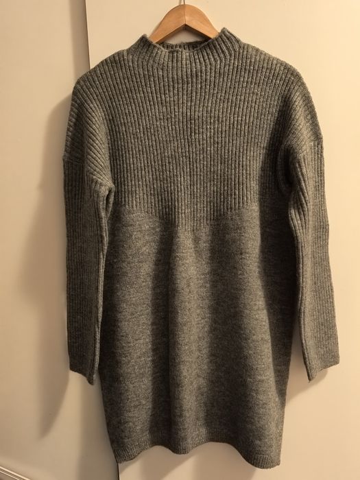 Rochie gri tricotată, călduroasă Pimkie