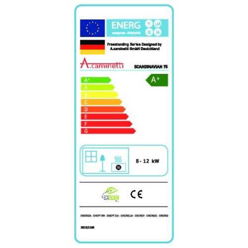 Semineu metalic pe lemne Scandinavian 75