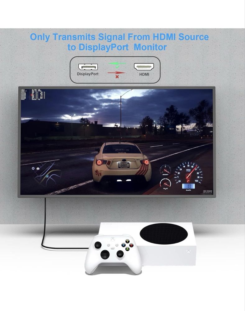 Кабел HDMI to DisplayPort 1.5 метра