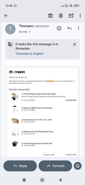 Set complet tobe Yamaha Satge Customs