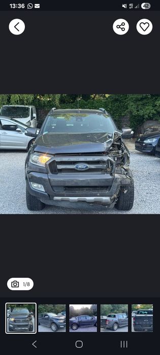 Ford Ranger Wildtrak avariat an 2017 luna a 10 motor 3.2 diesel