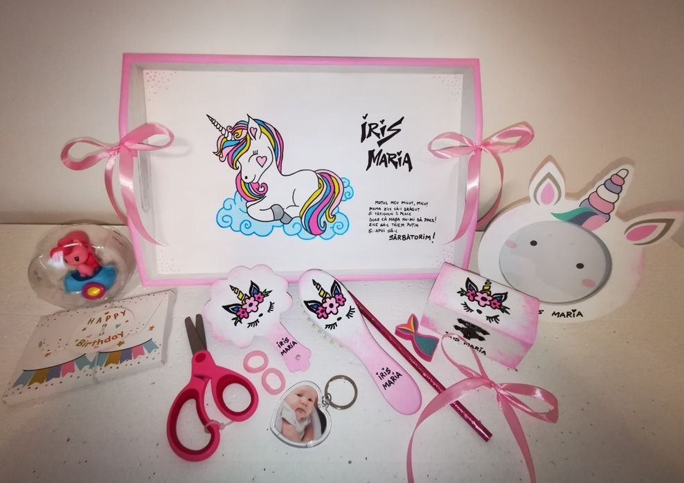Tava moț / set taviță moț /  tavita turta personalizată pictată