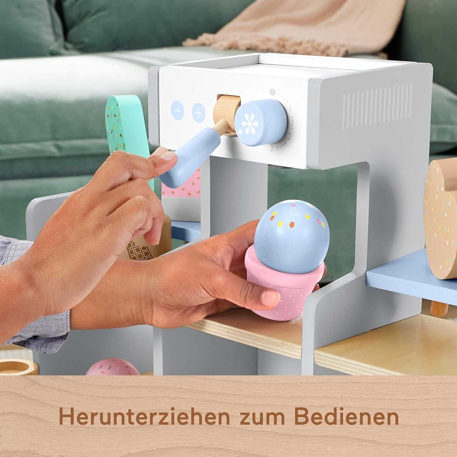 Дървен магазин за сладолед Fisher Price Щанд със сладоледи комплект