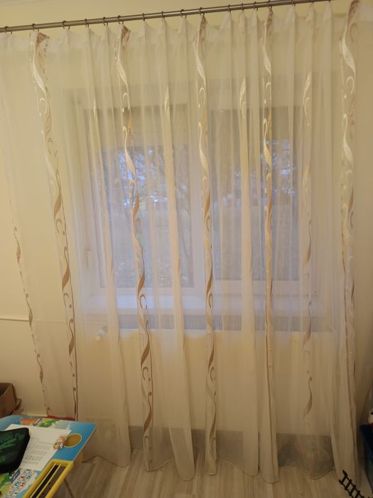 Perdea lunga cu model  vertical