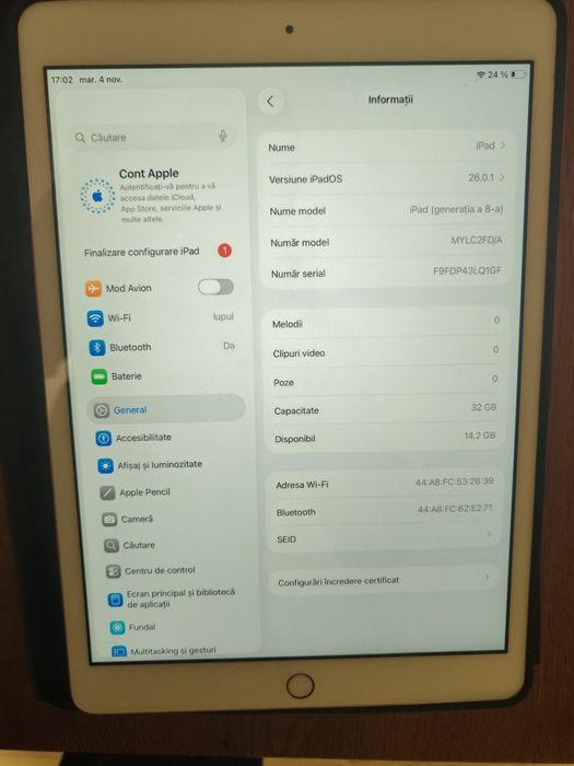 Vând iPad 8 in stare foarte buna